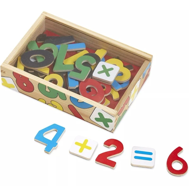 Melissa Y Doug Numeros Niño Niña 37 Pzas Madera Imanes