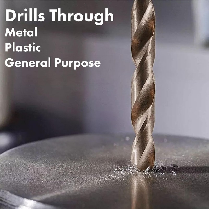 13 Titanium Coated Drill Bit Set - 1/4" Hex Shafts,