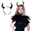 FOMIYES Vicious Horns Headband Devil Horn Hair Bands Black Gothic