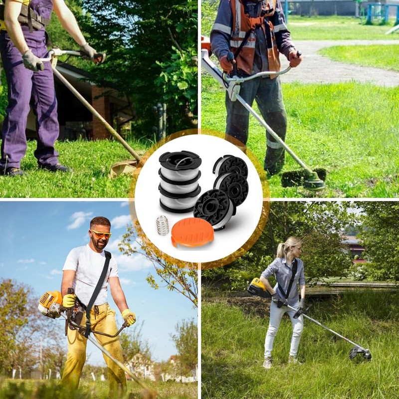 JINHENB 6 Pieces Strimmer Spool Line for Black and Decker,