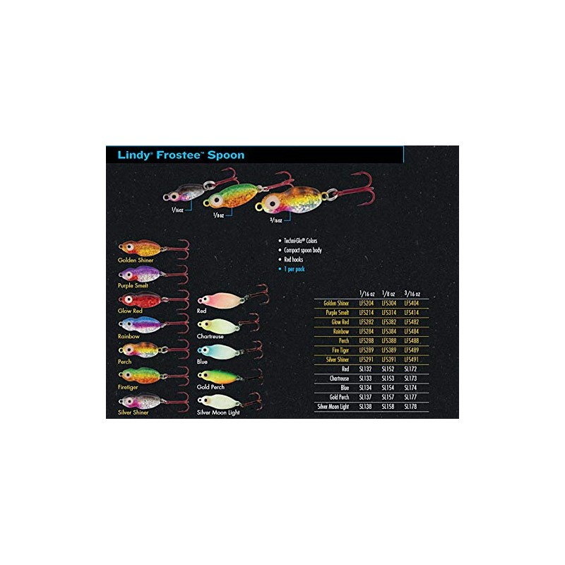 Lindy Frostee Spoon-Silver Shiner-1/8 oz. Fishing Lure