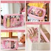 LOFOWN Initial Clear Makeup Bag Small Cosmetic Bag Travel Toiletry