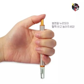 채혈침이 보이는 길이 조절 손따는 기계 스텐 기창 사혈기 채혈기(불포함) Adjustable Length Phlebotomy Needle Holder With Exposed Needle Stainless Steel Lancet Device (No Needle Included) [Stan's Blood OP]