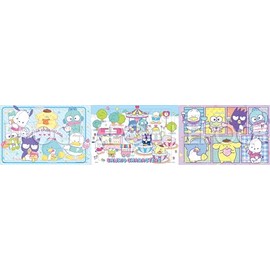 EPOCH 24-214 Sanrio Boys 18/24/32 Piece 3 Puzzle Step Up Puzzle with Mat for Kids Ages 5+ Toy ST Mark Certified