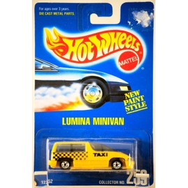 HOT Wheels Lumina Minivan ALL Blue Card #259 Yellow Taxi W/5spokes