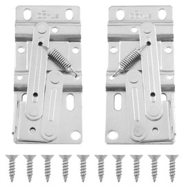 AYLIFU Tilting Tray Hinges Door Hinge Adjustment Tool Cabinet Door Hidden Hinge Silver 3.81×1.79inch Sink Hinges for Kitchen Sink Front Drawer or Bathroom Cabinet Organizer 2PCS