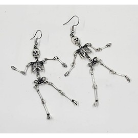 Skeleton Articulated Dangle Earrings (Sterling Silver Ear Wires)