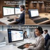 MIKUSO Arabic English Keyboard,Wired Keyboard Not Fading Bilingual Letters