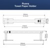 RUACQ Paper Towel Holder Under Cabinet, Wall Mounted or Adhesive