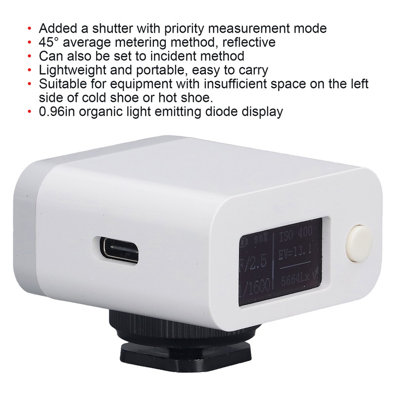 Camera Light Meter Photography Upper Reflection Photometer with USB Cable
