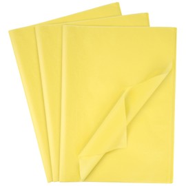 Shindel 120 Sheets Yellow Tissue Paper for Gift Bags, 20x14 Inch Pastel Yellow Wrapping Paper Bulk for Thanksgiving Autumn Holiday Gift Packaging DIY Artworks Flower Decoration