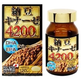 【２個セット】マルマン 納豆キナーゼ 4200FU 120粒入×２個セット