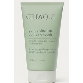 CELDYQUE Gentle Cleanser Purifying Touch – Centella, Tea Tree, Green Tea, AHA BHA PHA – Calming & Exfoliating Face Wash for Sensitive Acne-Prone Skin, Pore Cleansing Foam, Korean Skincare, 5.07 fl.oz