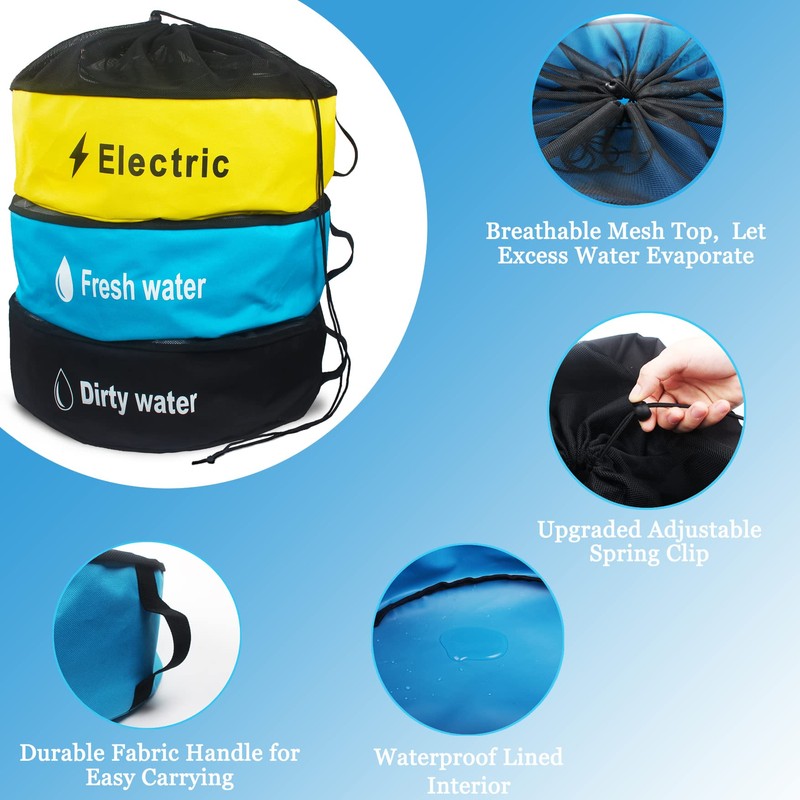 RV Hose Storage Bag, 3 Pack Utility Bag for Sewer