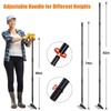 Garden Hoe, 2-in-1 Stirrup Action Hoe with 4-Tine Cultivator Rake,