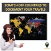 Global Walkabout Scratch Off Map with Flags background – Deluxe