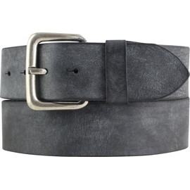 BELTINGER Belt Made of Soft Full Cowhide Leather Used Look 5 cm Jeans Belt with Solid Belt Buckle for Men 50 mm Leather Belt Vintage Look, Black, antique silver