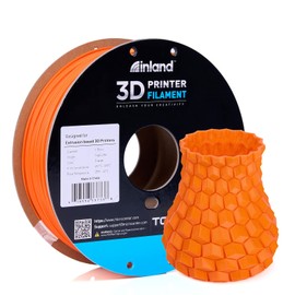 INLAND Micro Center Tough PLA 3D Printer Filament 1.75mm - Professional Toughness Enhanced PLA - Dimensional Accuracy +/- 0.03 mm - 1kg Spool (2.2 lbs) - High Impact Strength - Orange