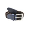 Heritage Traditions Tweed Braided Elastic Woven Belt (Navy/Brown Solid)