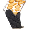 Black Cotton Oven Mitt - Flame Retardant, with Thumb Guard