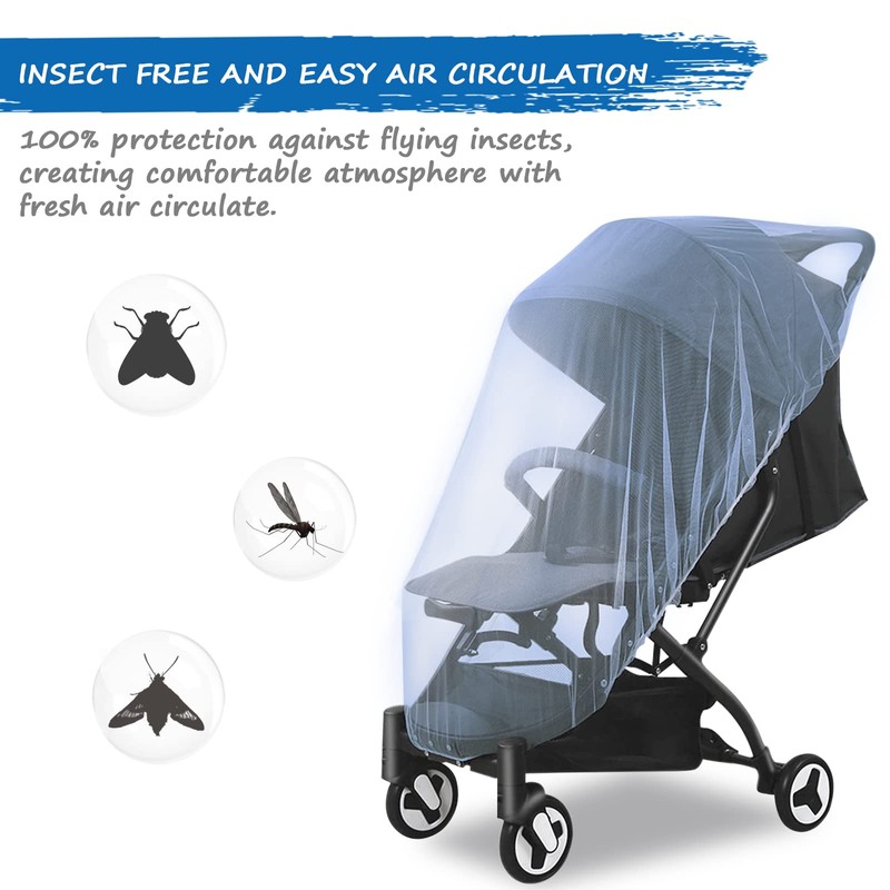 Mosquito Net for Stroller Baby Mosquito Netting for Strollers, Bassinets,