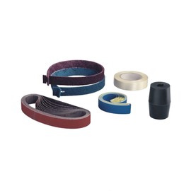 Fein 24-Piece Stainless Steel Set for Straight Tubes - Includes Sanding Belt Roller, Sanding Belts (60, 120 Grits), Fleece Belt and Adhesive Strip - 63806181030