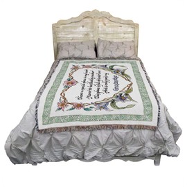 Grandmothers Tender Love - Audrey Jean Roberts - Blanket Throw Woven from Cotton - Made in The USA (72x54)