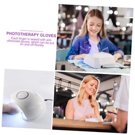 TOVINANNA 2Pcs UV Gloves for Gel Manicure Fingerless Protection for Hands Breathable and Comfortable Manicure Supply for Women for Nail Care Enthusiasts