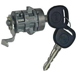 Strattec / OEM New GMC OEM TAILGATE Lock Cylinder Assembly W/2 GMC Ebony Logo Keys