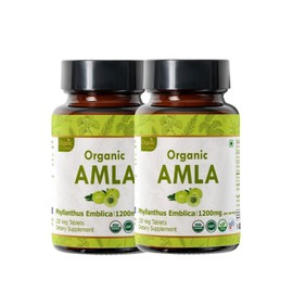 Organic Spree Amla 120 Tablets | Indian Gooseberry (Amalaki) | USDA Organic Certified | Organic and Natural 120tab (120 Count (Pack of 2))