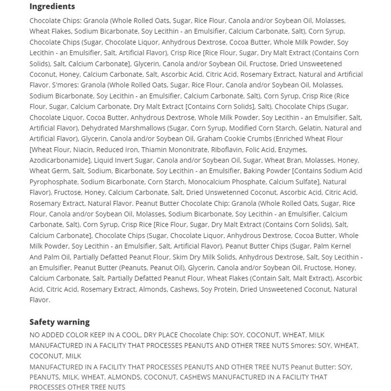 H-E-B Chewy Bars Variety Value Pack, Granola, Breakfast bars, Snacks,