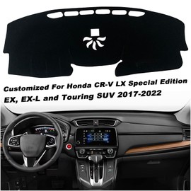 KEEGTBOX Cubierta de tapete para salpicadero para consola central interior personalizada para Honda CRV 2017 2018 2019 2020 2021 2022 Honda CR-V Hybrid 2020-2022 2022 cubierta de salpicadero accesorios (borde negro)