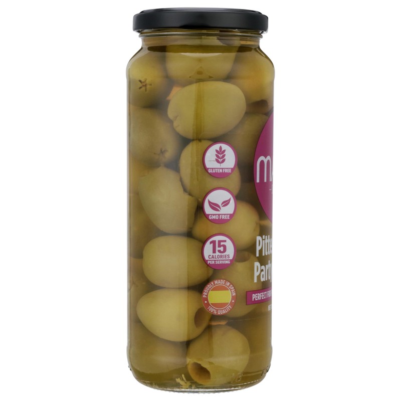 Mario Camacho Foods Pitted Queen Party Colossal Olives, 9 Ounce