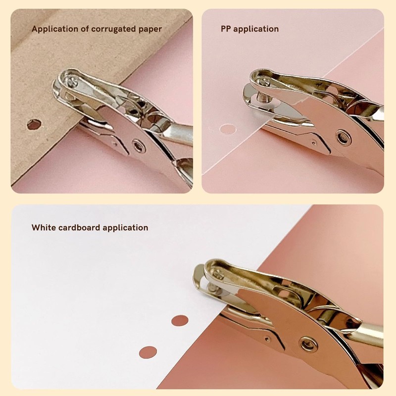 Single Hole Punch – 6mm Handheld Paper Punch with Soft