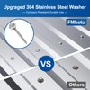 FMhotu Metal Roofing Screws #10×1Inch, 320-PCS, Hex Head Rustpert Coating