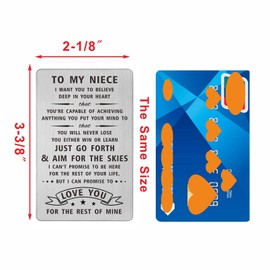 Niece Wallet Card Gifts from Uncle Aunt - Niece Birthday Card Gifts