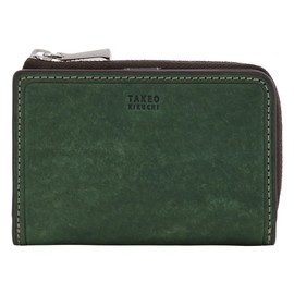 Takeokikuchi 780612 Men's Genuine Leather Key Case, Margot II, 4 Row Coin Purse, Pass Case, Commuter Pass/Coin Case, IC Card, Leather, Cowhide Leather, [05] Green
