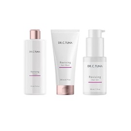 Set Reviving Farmasi Dr C Tuna Tratamiento Completo para el Crecimiento del Cabello con Shampoo, Mascarilla y Aceite Capilar.