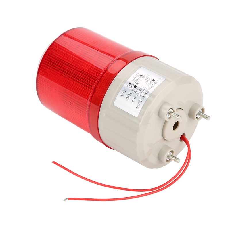 220V Red LED Warning Lights Acousto optic Alarm System Rotating