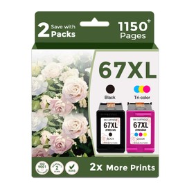 67XL Ink Cartridge Replacement for HP 67 Ink XL Black Color Combo Pack HP67 HP67XL 2700 2700e 2855e Ink