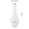 LUMIS Glass Oil Lamp Chimney. Replacement Funnel Lampshade. Width at