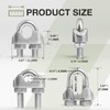 Jamiikury 4pcs M5 Wire Rope Clamp, 3/16 inch Cable Clamps