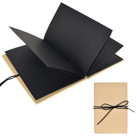 Photo Album 5 Inches, DIY Scrapbook Photo Book, Black Pages Photo Book for Gluing, Can Be Used as a Graduation Gift, Birthday Gift, Wedding Anniversary Gift, 17.5 x 11.5 cm