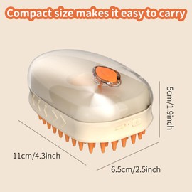 LUPAPA Steamy Cat Brush with Ultraviolet Rays, 4 In 1 Pet Steam Brush, Massage Cleaning Brush for Removing Loose Hair and Knots from Cats or Dogs, Suitable for Multiple Coat Types