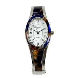 Takeuchi Shoji Rapport 188306 Women's Oval Bangle Watch, Silver Slim Watch, Blue, blue, Classic