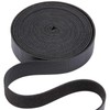 GORGECRAFT 1/2" Wide Faux Grain Buffalo Black Leather Strip 79"