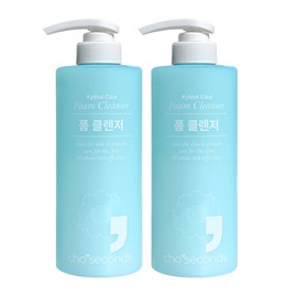 Cho Seconds Xylitol Cica Foam Cleansing 500ml 1+1 / Hypoallergenic, Cooling, Soothing, Sebum Control, Extra Large Size / 초세컨즈 자일리톨 시카 폼클렌징 500ml 1+1  저자극 쿨링 진정 피지관리 초대용량