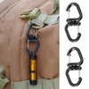 SquEqu 5 Pack Dual Locking Carabiner Clips with Double-Ended Wiregate