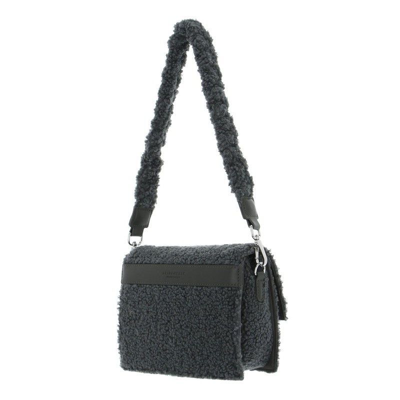 SEIDENFELT MANUFAKTUR Hellvi Crossbody Bag With Teddy Chain Anthracite, anthracite