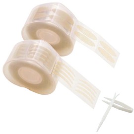 BlingKingdom - 1200 cintas autoadhesivas invisibles de doble párpado, tiras elevadoras y cintas instantáneas para ojos para capuchas, caídos, desiguales y monopárpados con varillas de tenedor y pinzas